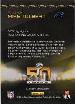 2016 Panini Super Bowl 50 #18 Mike Tolbert Back