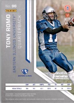 2016 Panini Prizm Collegiate Draft Picks #96 Tony Romo Back