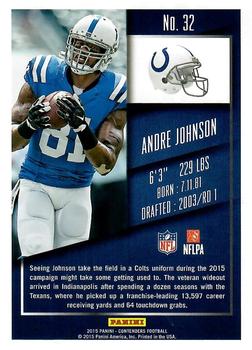 2015 Panini Contenders - Playoff Ticket #32 Andre Johnson Back