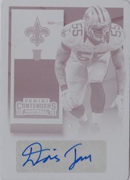 2015 Panini Contenders - Printing Plates Magenta #142b Davis Tull Front