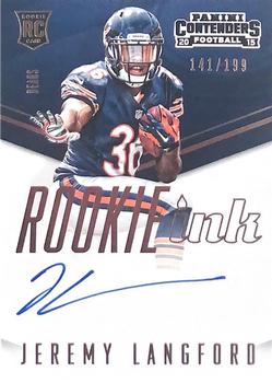 2015 Panini Contenders - Rookie Ink RPS #INK-JL Jeremy Langford Front