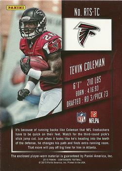 2015 Panini Contenders - Rookie Ticket Swatches Team Logos #RTS-TC Tevin Coleman Back