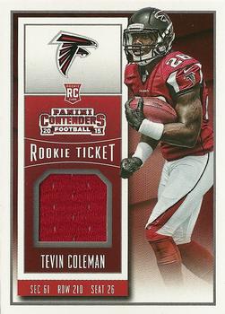 2015 Panini Contenders - Rookie Ticket Swatches Team Logos #RTS-TC Tevin Coleman Front