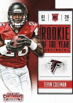 2015 Panini Contenders - Rookie of the Year Contenders #ROY13 Tevin Coleman Front