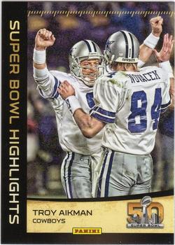 2016 Panini Super Bowl Highlights #3 Troy Aikman Front