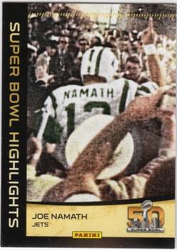 2016 Panini Super Bowl Highlights #16 Joe Namath Front
