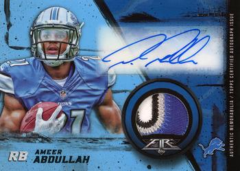 2015 Topps Fire - Fire Rookie Autograph Patches Blue #FRAP-AA Ameer Abdullah Front
