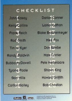 1995 SkyBox Carolina Panthers #NNO Cover Card Back