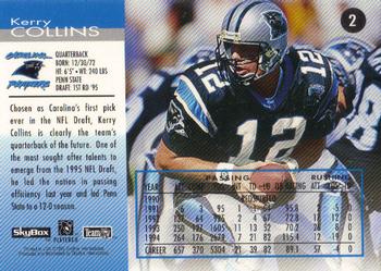 1995 SkyBox Carolina Panthers #2 Kerry Collins Back