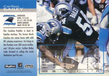 1995 SkyBox Carolina Panthers #10 Carlton Bailey Back