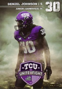 2015 TCU Horned Frogs Schedules #NNO Denzel Johnson Front