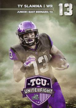 2015 TCU Horned Frogs Schedules #NNO Ty Slanina Front