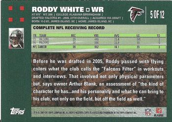 2007 Topps Atlanta Falcons #5 Roddy White Back