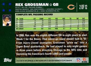 2007 Topps Chicago Bears #2 Rex Grossman Back