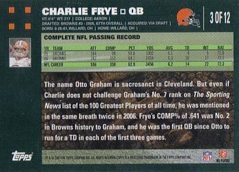 2007 Topps Cleveland Browns #3 Charlie Frye Back