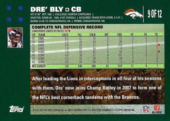 2007 Topps Denver Broncos #9 Dre' Bly Back