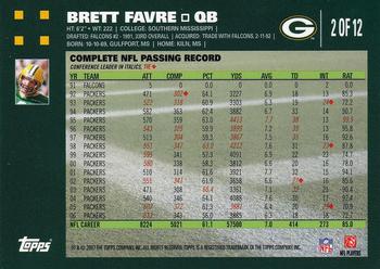 2007 Topps Green Bay Packers #2 Brett Favre Back
