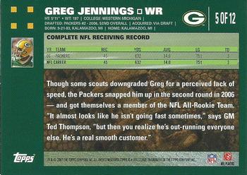 2007 Topps Green Bay Packers #5 Greg Jennings Back