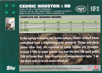 2007 Topps New York Jets #9 Cedric Houston Back