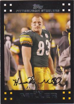 2007 Topps Pittsburgh Steelers #3 Heath Miller Front