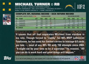 2007 Topps San Diego Chargers #8 Michael Turner Back