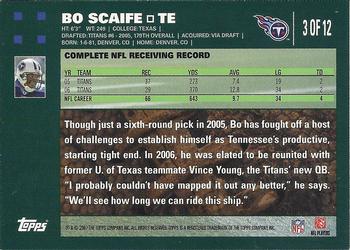 2007 Topps Tennessee Titans #3 Bo Scaife Back