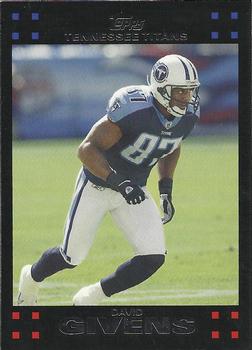 2007 Topps Tennessee Titans #6 David Givens Front