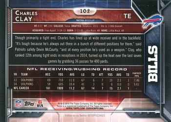 2015 Topps - 60th Anniversary #102 Charles Clay Back