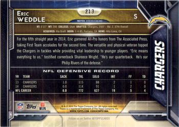 2015 Topps - 60th Anniversary #213 Eric Weddle Back