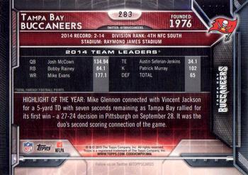 2015 Topps - 60th Anniversary #283 Tampa Bay Buccaneers Back