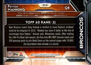 2015 Topps - 60th Anniversary #359 Peyton Manning Back
