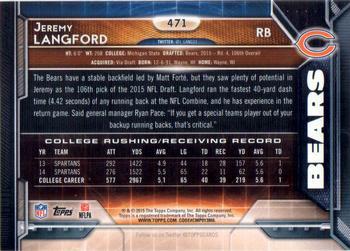2015 Topps - 60th Anniversary #471 Jeremy Langford Back