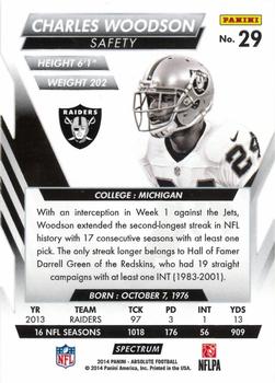 2014 Panini Absolute - Retail Red #29 Charles Woodson Back