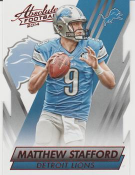 2014 Panini Absolute - Retail Red #88 Matthew Stafford Front