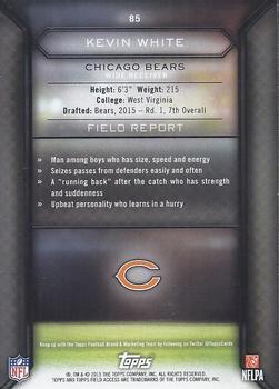 2015 Topps Field Access - Blue #85 Kevin White Back