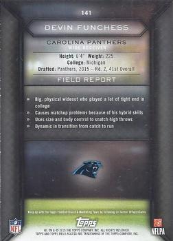 2015 Topps Field Access - Blue #141 Devin Funchess Back
