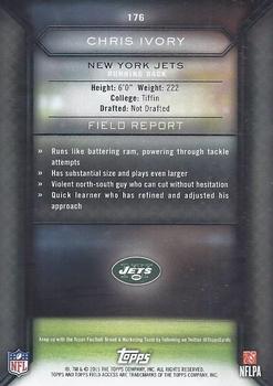 2015 Topps Field Access - Blue #176 Chris Ivory Back