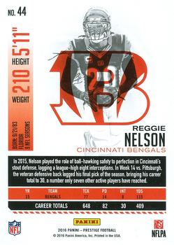 2016 Panini Prestige #44 Reggie Nelson Back