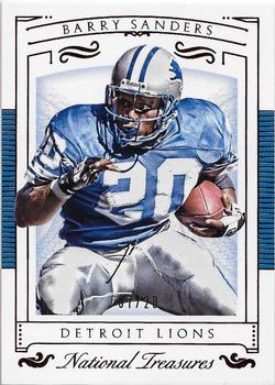 2015 Panini National Treasures - Jersey Number Red #46 Barry Sanders Front