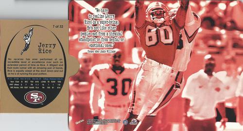 1998 SkyBox Premium Double Vision #7 Jerry Rice Back