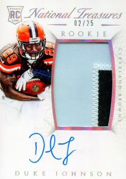 2015 Panini National Treasures - Rookie Autograph Patch (RPS)-Silver #105 Duke Johnson Front