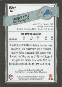2015 Topps Museum Collection - 60th Anniversary Amethyst #67 Golden Tate Back