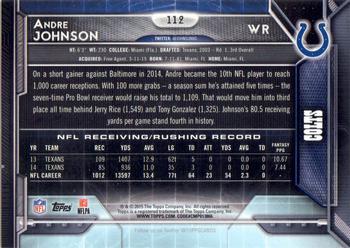 2015 Topps - Super Bowl 50 #112 Andre Johnson Back