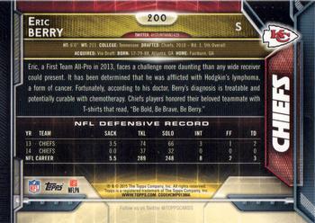 2015 Topps - Super Bowl 50 #200 Eric Berry Back
