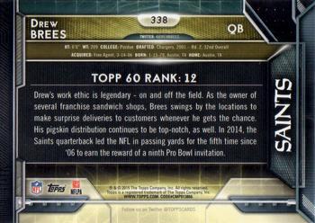2015 Topps - Super Bowl 50 #338 Drew Brees Back
