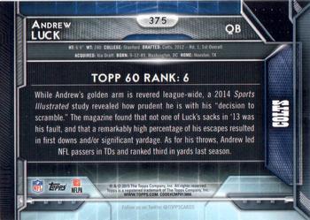 2015 Topps - Super Bowl 50 #375 Andrew Luck Back