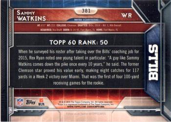 2015 Topps - Super Bowl 50 #381 Sammy Watkins Back