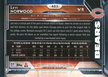 2015 Topps - Super Bowl 50 #403 Levi Norwood Back