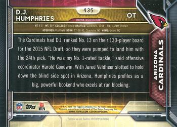 2015 Topps - Super Bowl 50 #435 D.J. Humphries Back