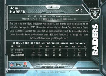2015 Topps - Super Bowl 50 #483 Josh Harper Back
